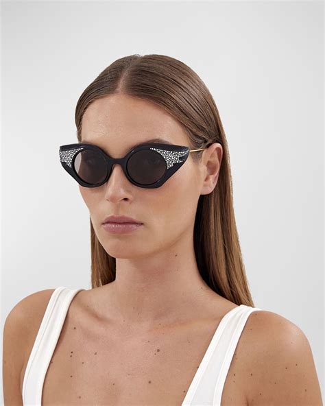 gucci cat-eye printed acetate and metal mirrored sunglasses|designer cat eye sunglasses polarized.